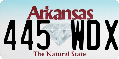 AR license plate 445WDX