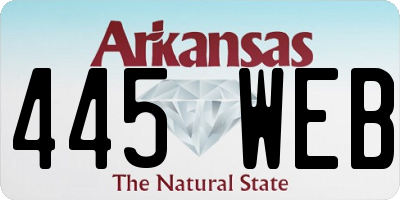 AR license plate 445WEB