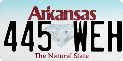 AR license plate 445WEH