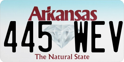 AR license plate 445WEV