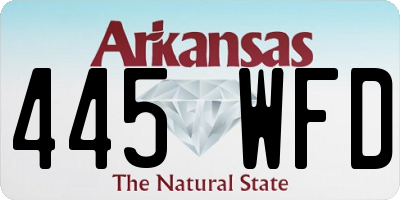 AR license plate 445WFD