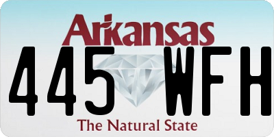 AR license plate 445WFH