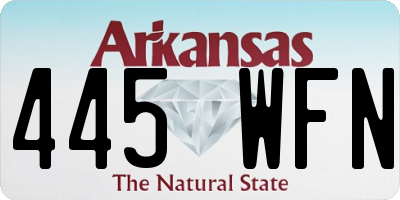 AR license plate 445WFN