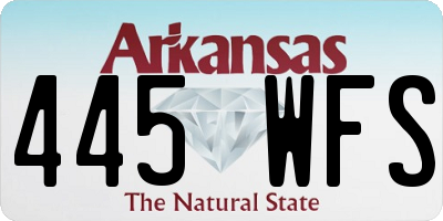 AR license plate 445WFS