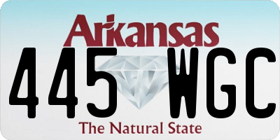 AR license plate 445WGC