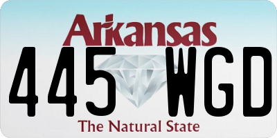 AR license plate 445WGD