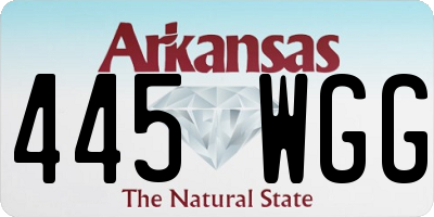 AR license plate 445WGG