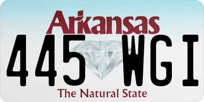 AR license plate 445WGI