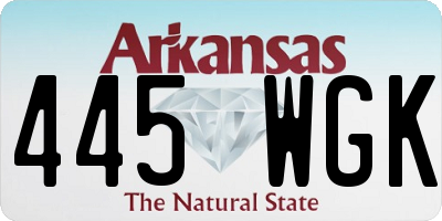 AR license plate 445WGK