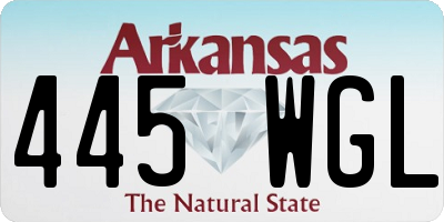 AR license plate 445WGL