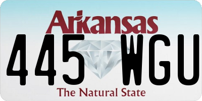 AR license plate 445WGU
