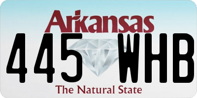 AR license plate 445WHB