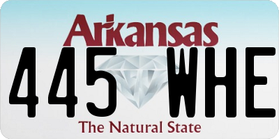 AR license plate 445WHE