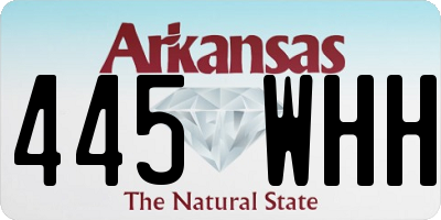 AR license plate 445WHH