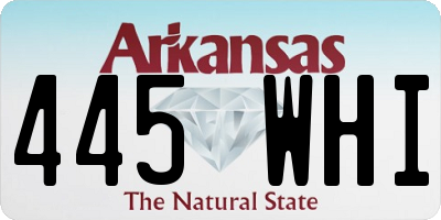 AR license plate 445WHI