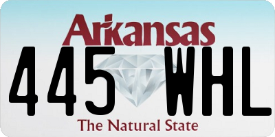 AR license plate 445WHL