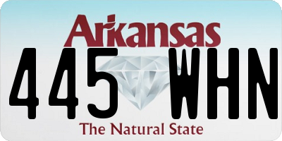 AR license plate 445WHN
