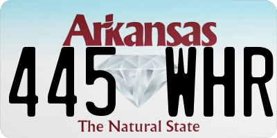 AR license plate 445WHR
