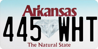 AR license plate 445WHT