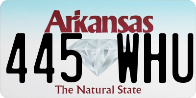 AR license plate 445WHU