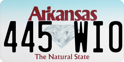 AR license plate 445WIO