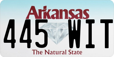 AR license plate 445WIT