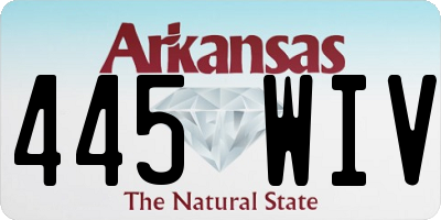 AR license plate 445WIV