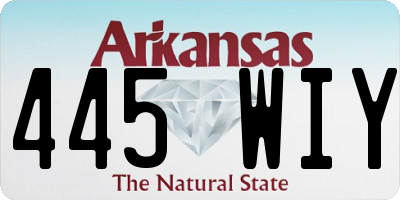 AR license plate 445WIY
