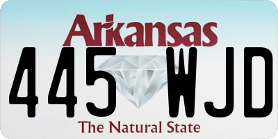 AR license plate 445WJD