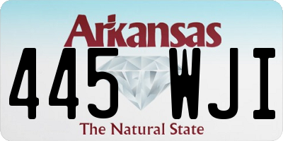 AR license plate 445WJI