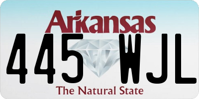 AR license plate 445WJL