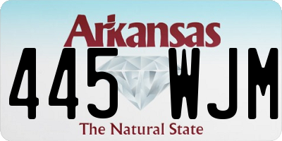AR license plate 445WJM