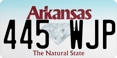 AR license plate 445WJP