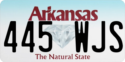 AR license plate 445WJS