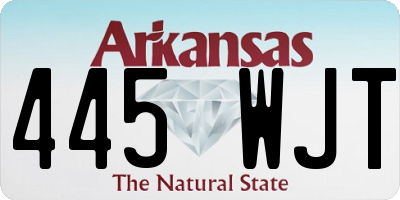 AR license plate 445WJT