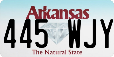 AR license plate 445WJY
