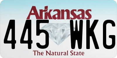 AR license plate 445WKG