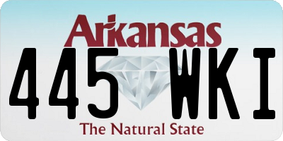 AR license plate 445WKI