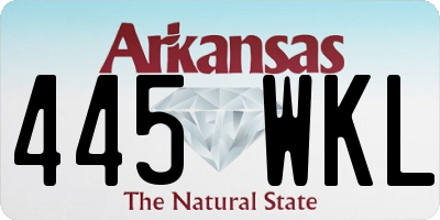 AR license plate 445WKL