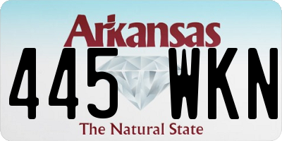 AR license plate 445WKN