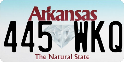 AR license plate 445WKQ