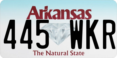 AR license plate 445WKR