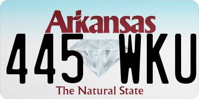 AR license plate 445WKU