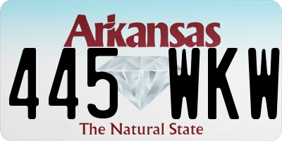 AR license plate 445WKW