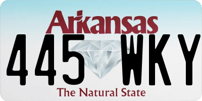 AR license plate 445WKY