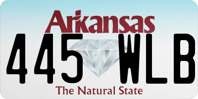 AR license plate 445WLB