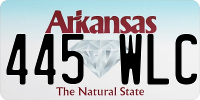AR license plate 445WLC