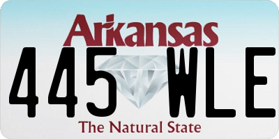 AR license plate 445WLE