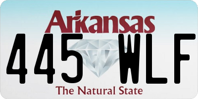 AR license plate 445WLF