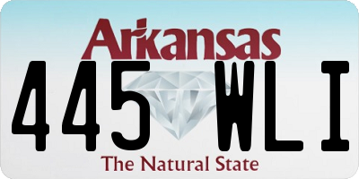 AR license plate 445WLI